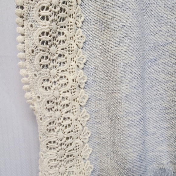 Anthropologie Moth Light Academia Sweater Vest w/ Lace - Picture 3 of 9